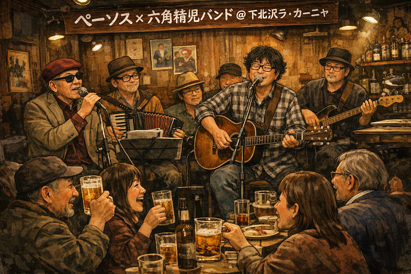 2015/6/24: ペーソス&六角精児バンドライブ @ 下北沢ラ・カーニャ